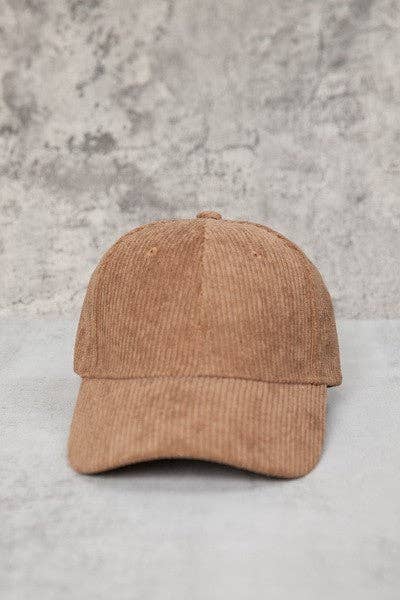 JOSSLYN by wall to wall - Wholesale Baseball Cap - Women's - PLAIN CORDUROY BASEBALL CAP | 40CP0162