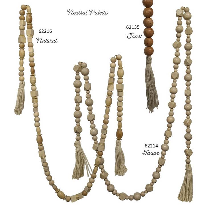Wilco Home - Wholesale Slingers - 90" WD BOHO Bead Garland voor Kerstmis, herfst en elke dag32