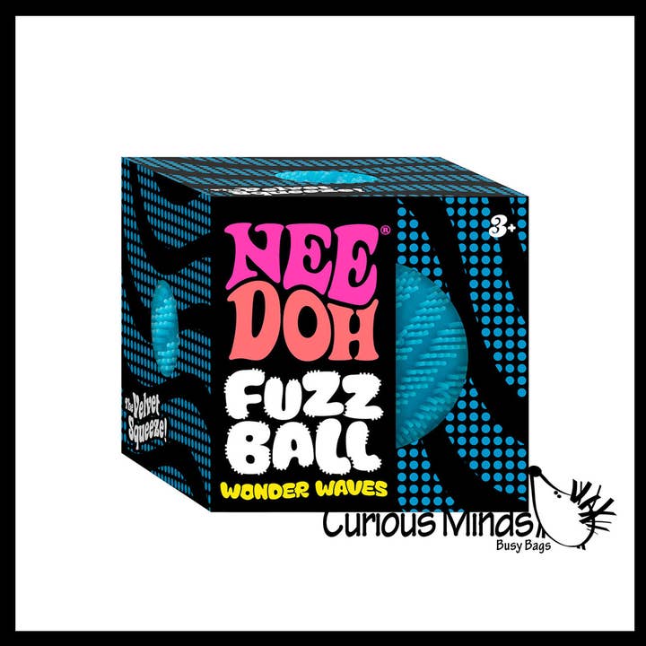Curious Minds Toys - Wholesale Squishy Toy - Kids & Baby - 1 NeeDoh Fuzzball Waves Soft Doh Filled Stretch Ball - Ultr