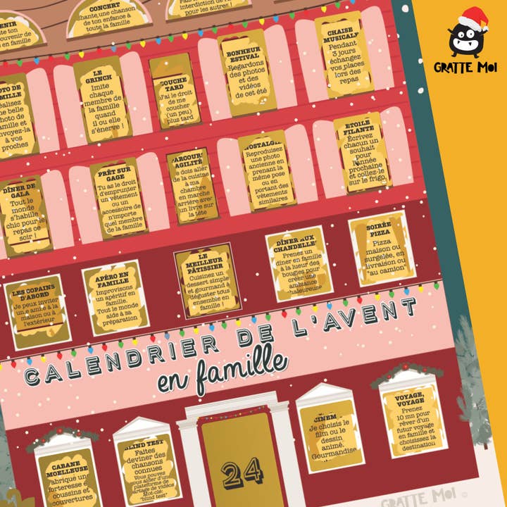 GRATTE MOI papeterie – wholesale Adventskalender – Som familj - Adventskalender - Vänta på jul