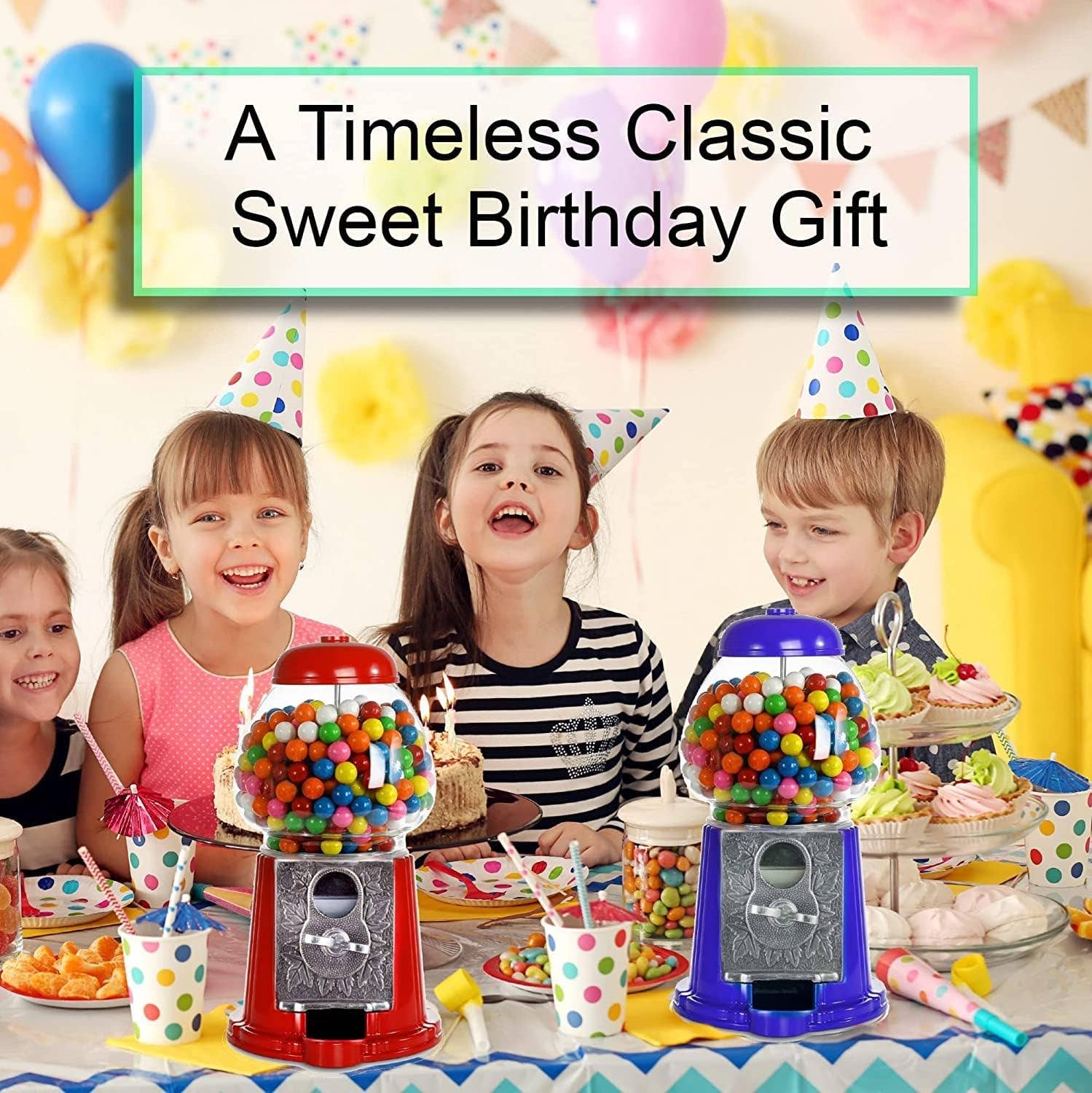 playO - Wholesale Money/Piggy Bank - Kids & Baby - Coin Operated Gumball Machine 9" Heavy Duty Metal with Glass5