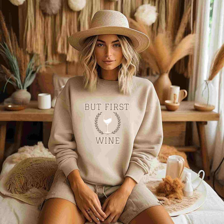 BUT FIRST WINE for wholesale by Rustic Radiance