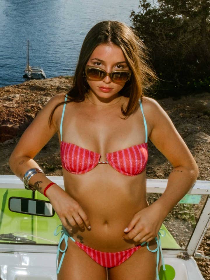 Quelton - Wholesale Swim Bottoms - Women's - Bikini Bottom Lurex Red – Handmade in Portugal 5