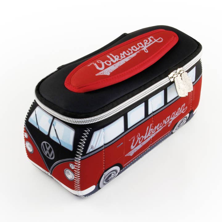 VW Bus Travel Office Outdoor Toiletry Bag Case – RD/BK(S) for wholesale by VW Collection by BRISA