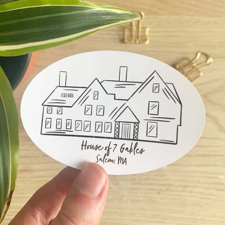 Salem hus 7 gavlar klistermärke för wholesale av Keegsie Designs
