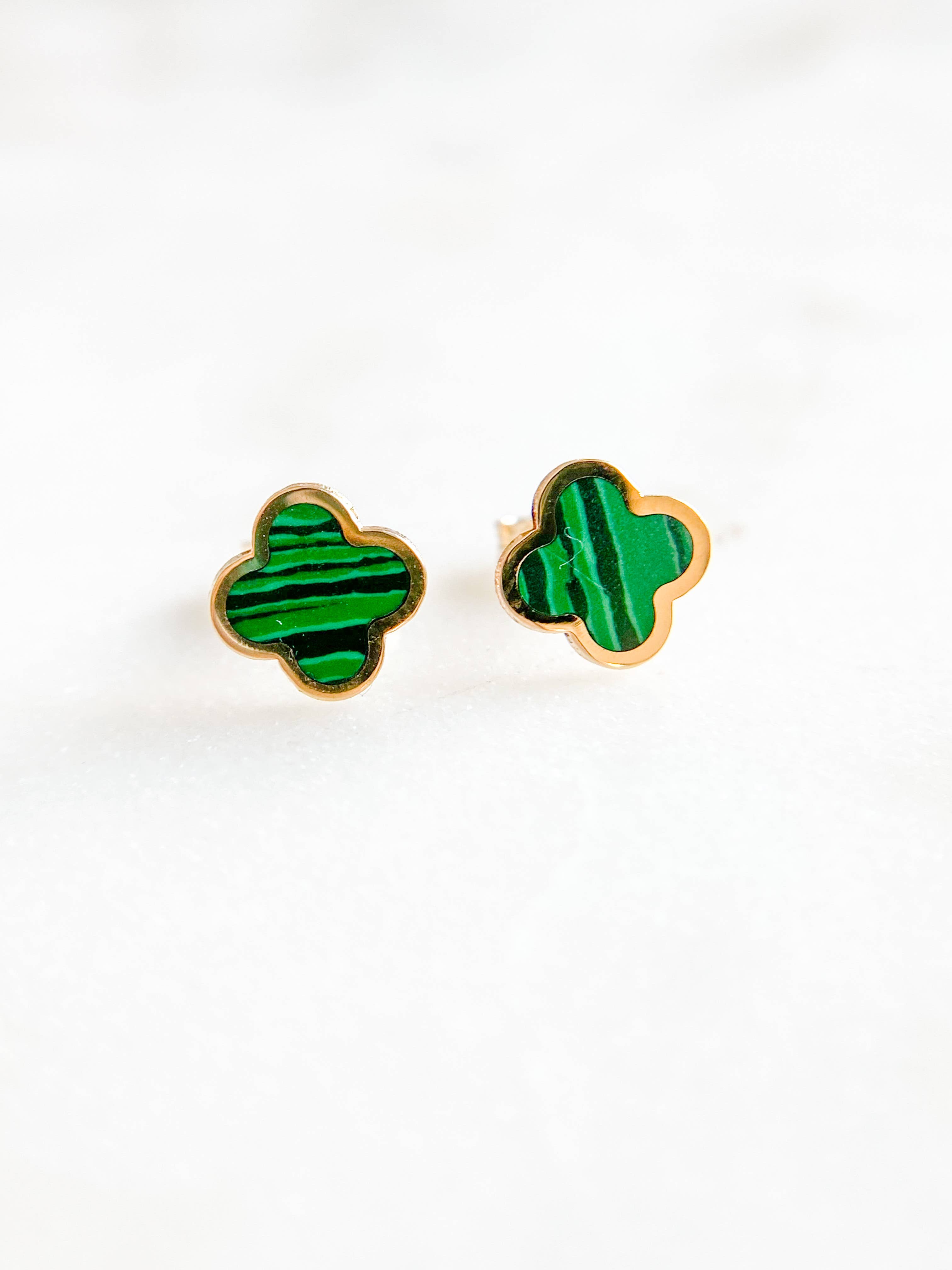 DMK Jewelry - Wholesale Stud/Post Earrings - 14K Gold Clover Earrings