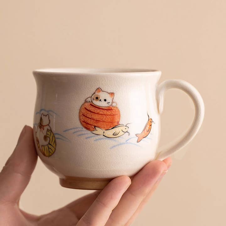 MinoCraft - Wholesale Coffee Mug - "Kiyomizu-yaki" ceramic mug from the Temari workshop1