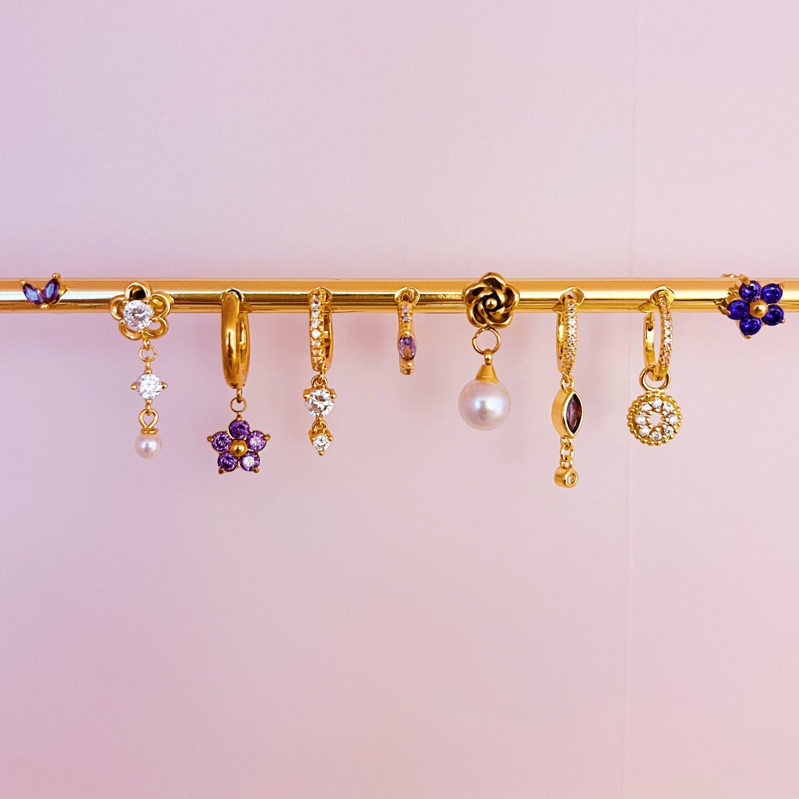 Gold Earrings Lydia white for wholesale on Faire2