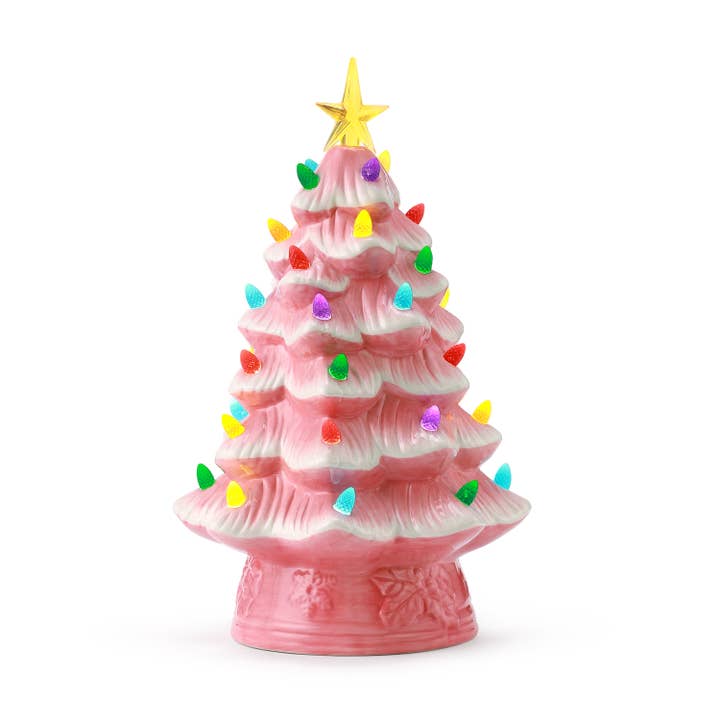12" Nostalgic Tree - Pink for wholesale by Mr. Christmas