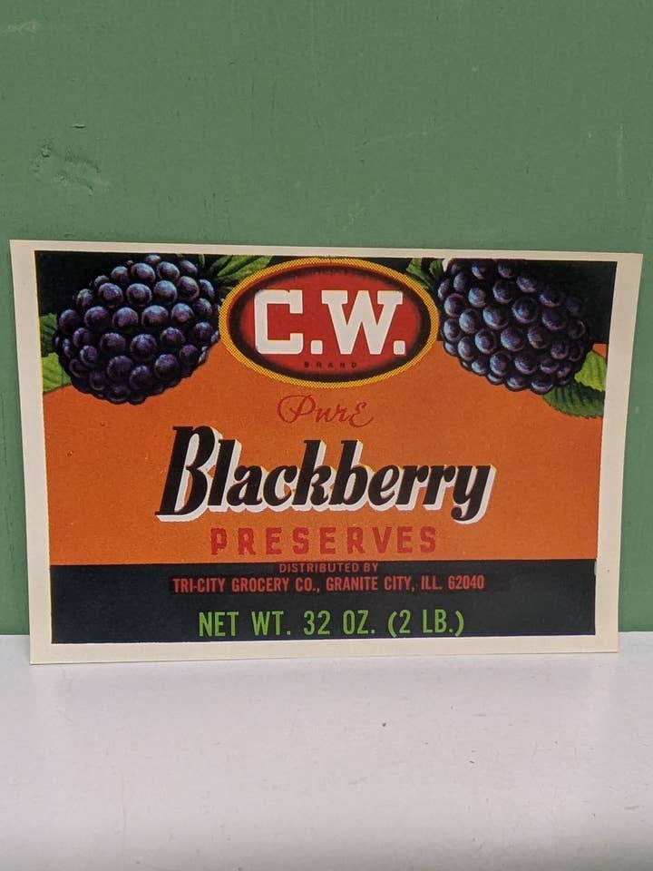 Brombeerkonfitüre Etikett für den Großhandel von vintagegoodies