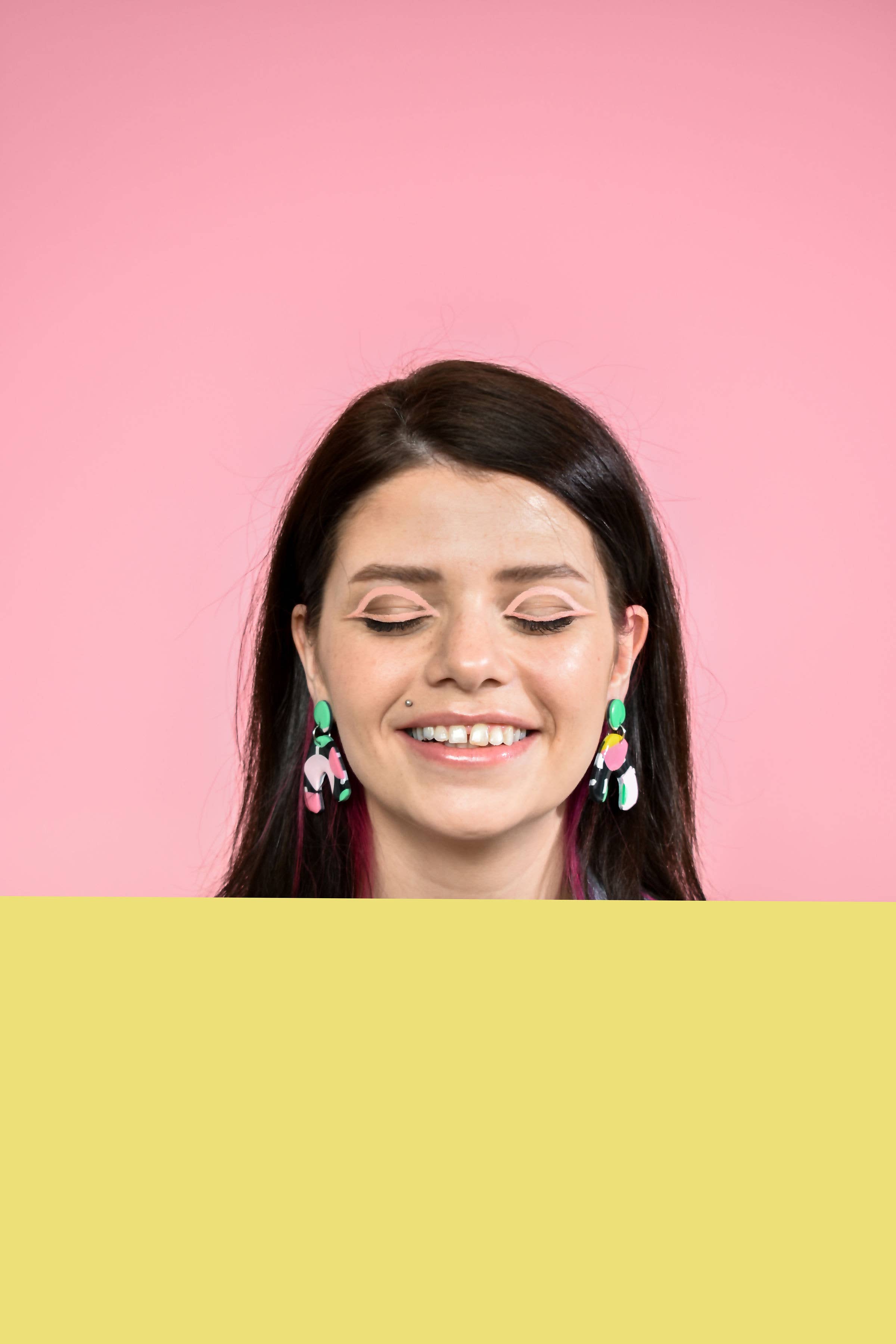 Night Moves Atelier - Wholesale Dangle Earrings - 90's Inspired Polymer Clay Abstract Paddle Dangle Earrings7