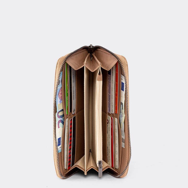 ERIUM - Bags and Accessories - Wholesale Wallet - Women's - Erium Large Wallet for Women Taupe4