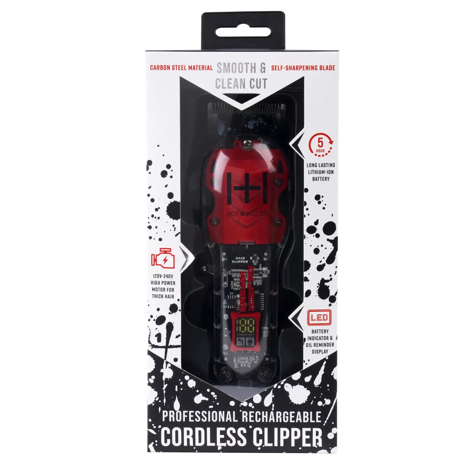 Annie International, Inc. - Wholesale Clippers - Men's - Hot & Hotter Pro Rechargeable Clippers Black Venom3