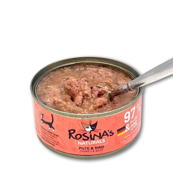 ROSINAs FINEST GmbH - Wholesale Pet Food - Cat - turkey & beef, 6 x 100 g tin1