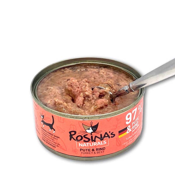 ROSINAs FINEST GmbH - Wholesale Pet Food - Cat - turkey & beef, 6 x 100 g tin1