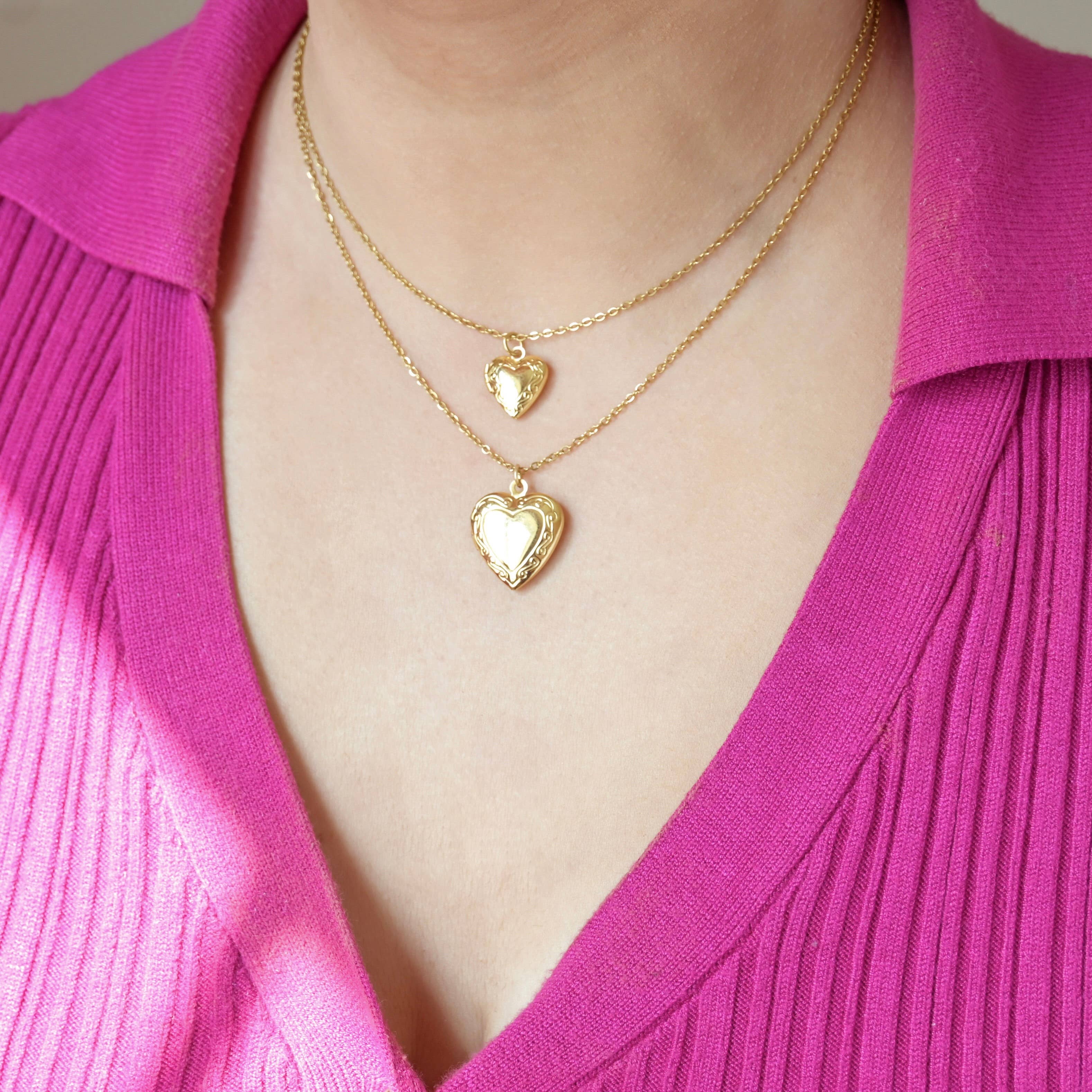 Blueyejewelry - Wholesale Locket Necklace - Heart Locket Necklace - Vintage Style Locket Heart Pendant1