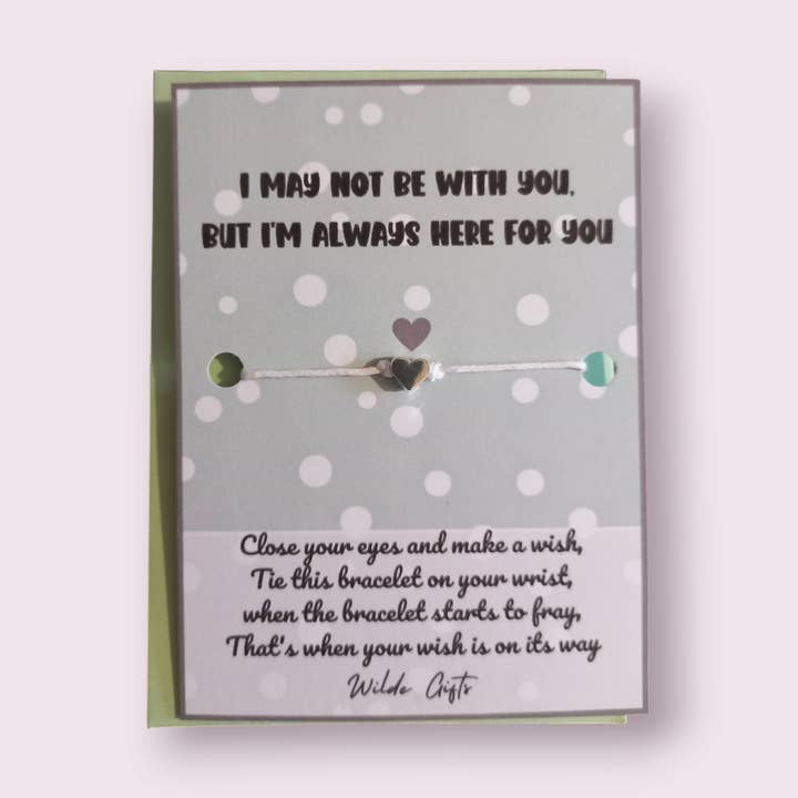 Im always here for you Wish bracelet with envelope for wholesale by Wilde Gifts UK