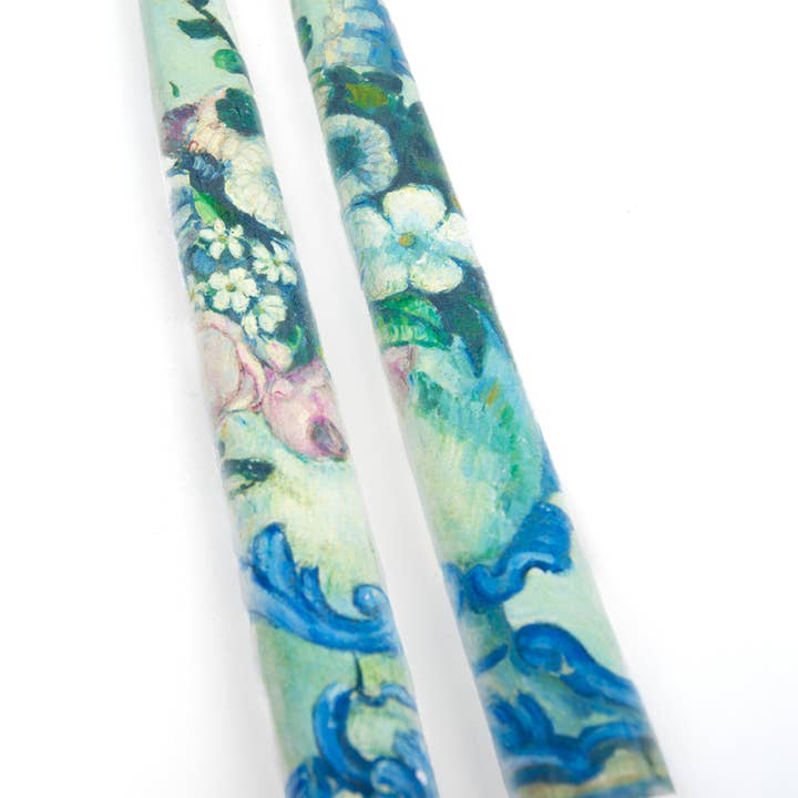 Flatyz Candles - Wholesale Tapered Candle/Candlestick - Taper Candles - Flowers in a Rococo Vase, Paul Cezanne1