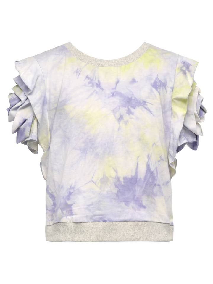 Haut à manches courtes Tie Dye Print 3D Flower pour la vente par Hannah Banana , Baby Sara