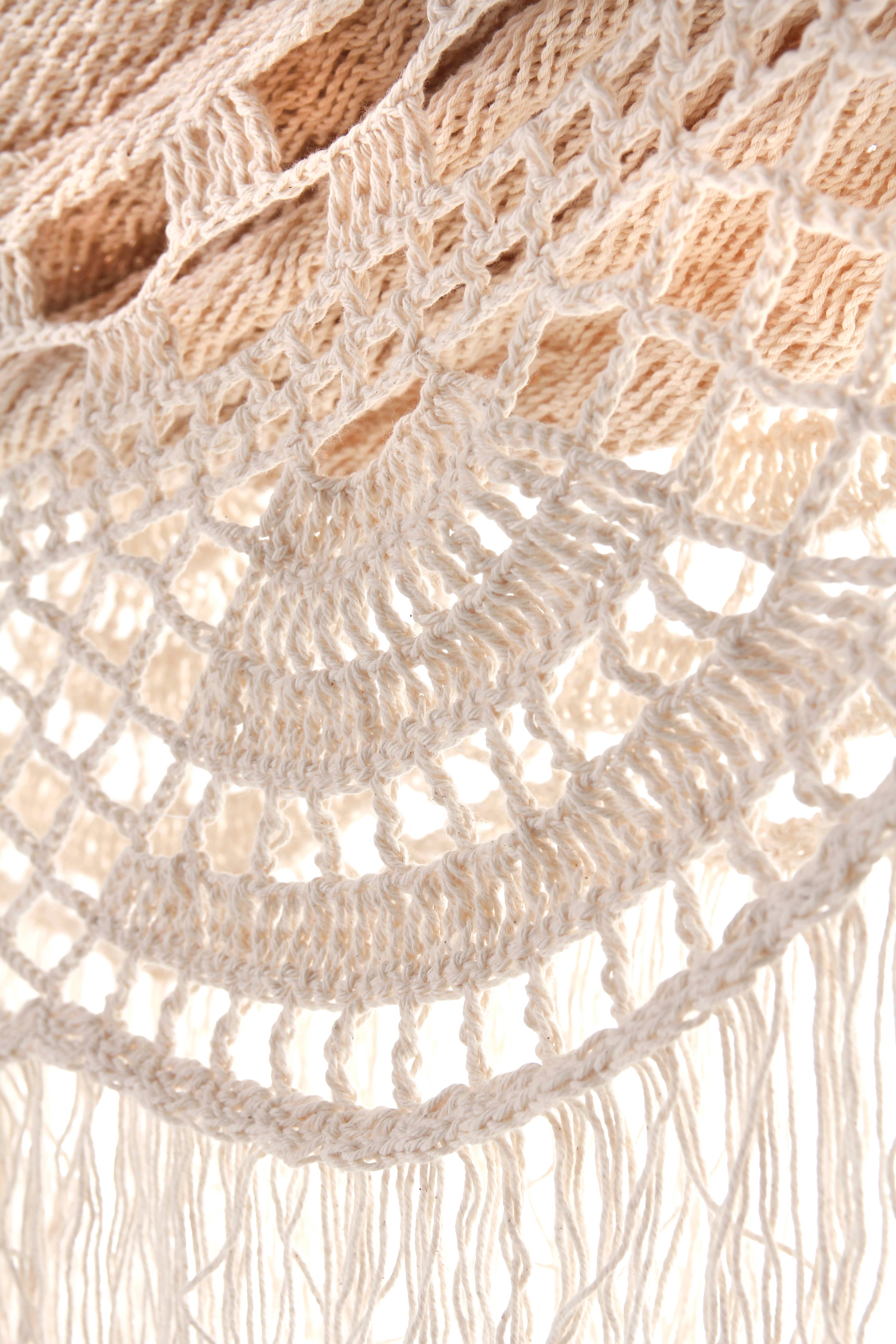 Limbo Imports Hammocks – wholesale Hammock – White Artisan-made Woven Crochet Luxury Hammock- 100% Cotton6