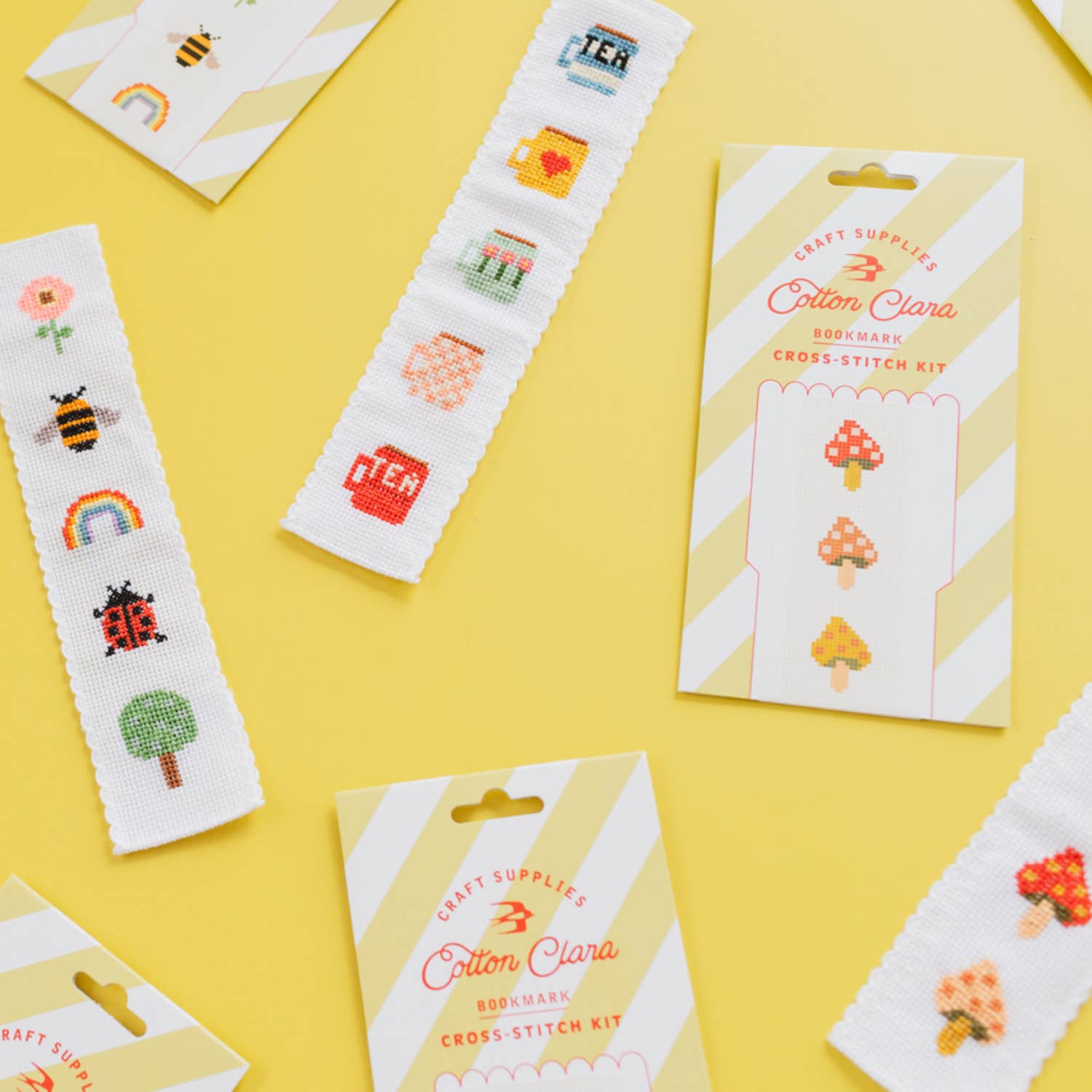 Cotton Clara Craft Kits & Supplies - Venta al por mayor Kit de manualidades - Kit de Punto de Cruz de Arcoíris de la Naturaleza para Marcador de Libros, Apto para Principiantes5