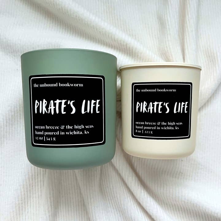 Pirate's Life Luxury Bookish Candle for wholesale by The Unbound Bookworm