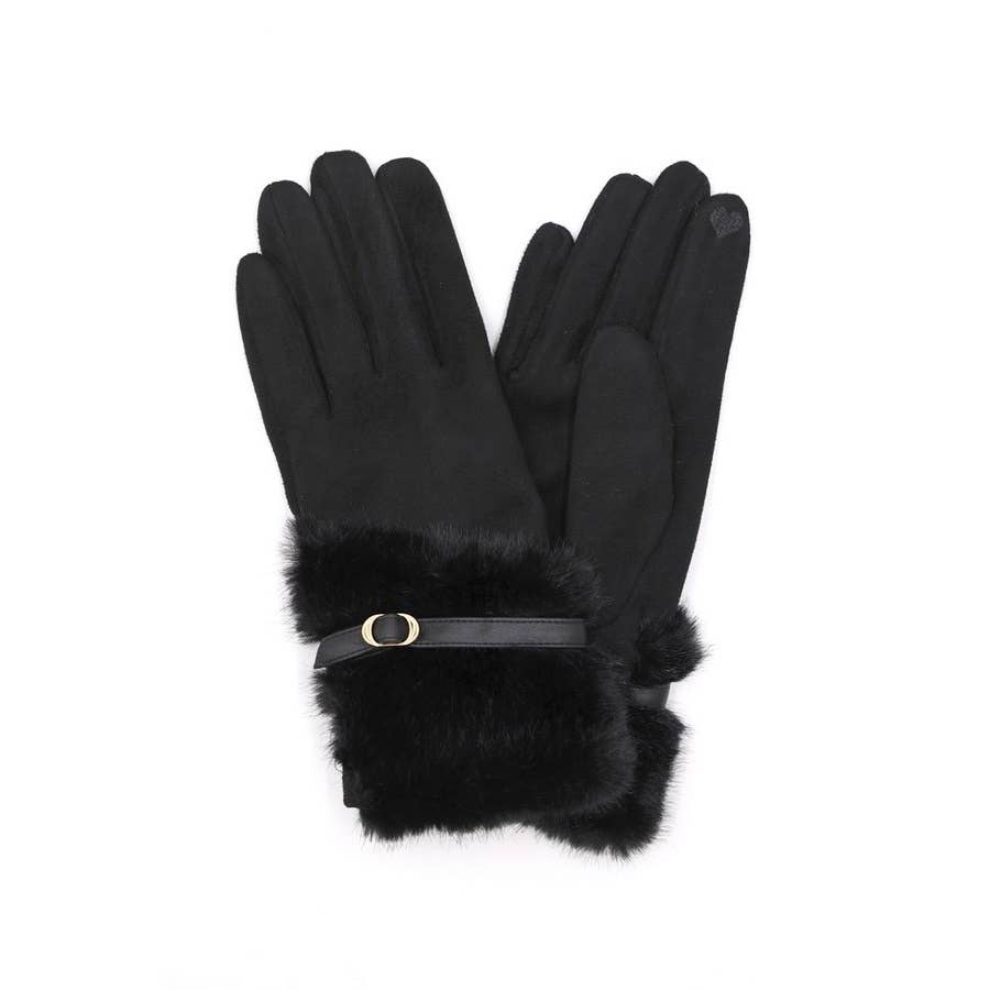 Paperdoll - Wholesale Gloves – Women's - FAUX FUR ULTRA SUEDE FASHION GLOVES4