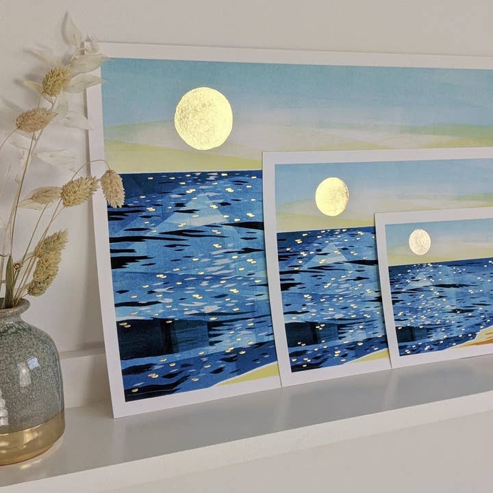 Slow Sunday - Wholesale Art Print - ‘Golden Hour 2’ Beach Scene Fine Art Print2