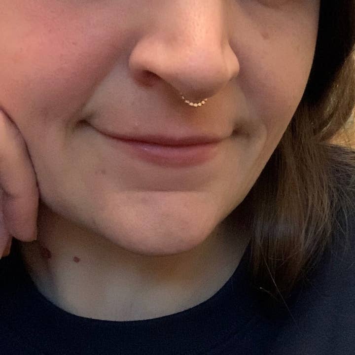 Foamy Wader - Wholesale Nose Ring - Tightrope Nose Cuff - handmade twisted wire septum cuff fake nose ring5