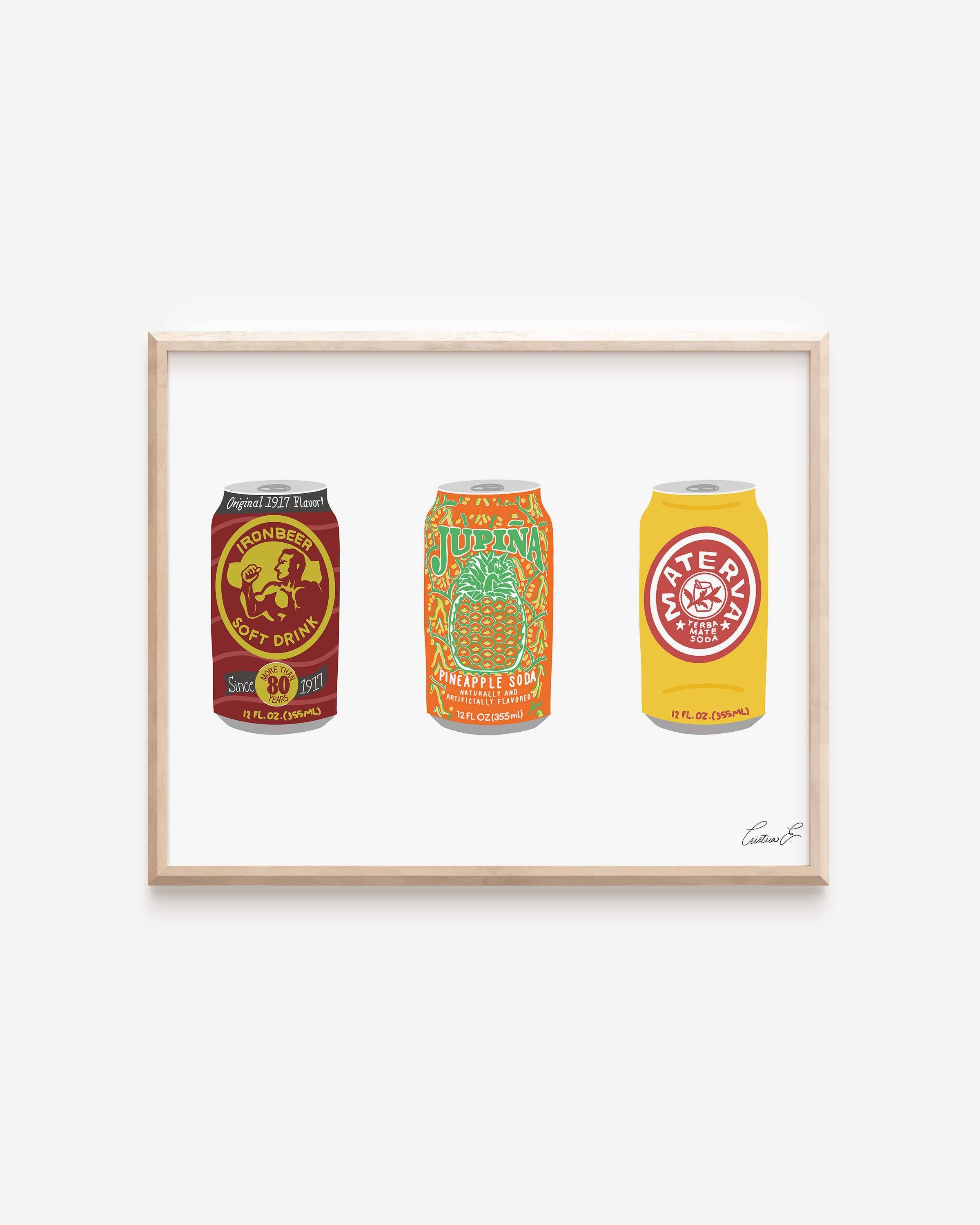 Monstera Monday Shop - Wholesale Art Print - Latino Hispanic Soda Miami Art Print Jupiña IronBeer Materva0
