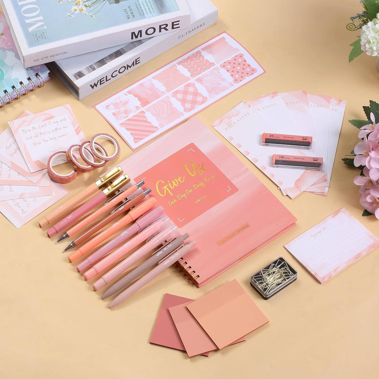 Mr. Pen - Wholesale Dagboek/agenda - Sunset Blush Mr. Pen Bijbel Journaling Kit voor Vrouwen8
