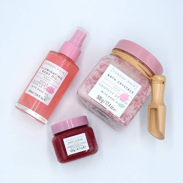 Beauty Goddess - Wholesale Bath & body set - Sunday Rain Rose Fleur Trio1