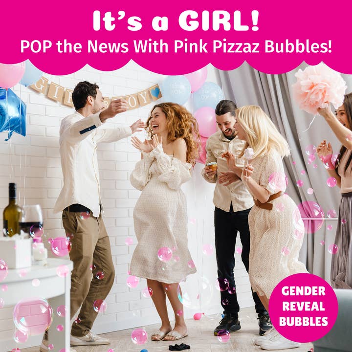 South Beach Bubbles - Wholesale Bubble Wand - Kids - PoppinColorz Pink Pizzaz Color Bubbles - 4-pack Refills4