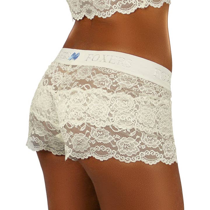 Ivory Lace Boxers Ivory Logo Band for wholesale on Faire