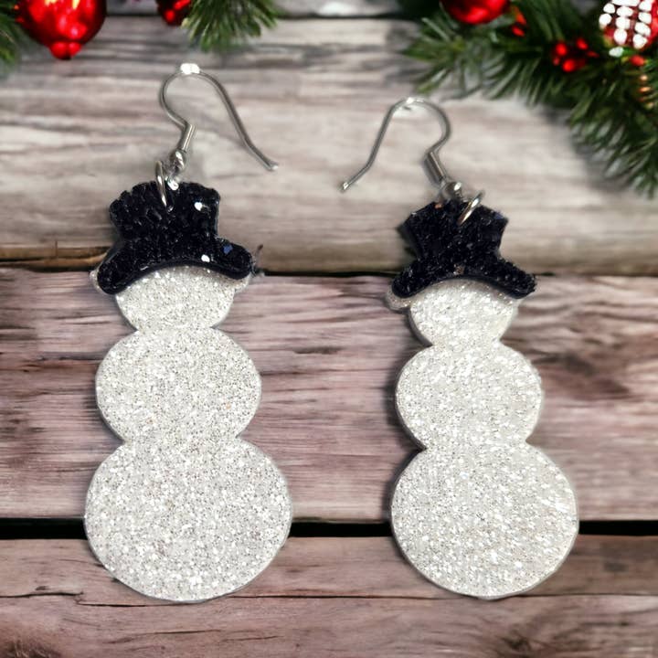 Bonhomme de neige avec chapeau noir pour la vente par Bushleys Beauties, LLC