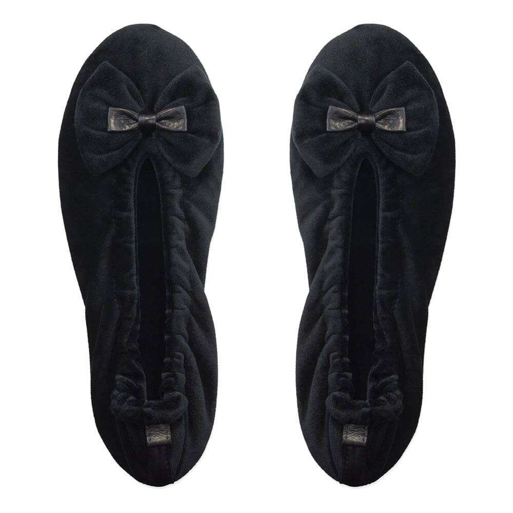 Glove Story - Wholesale Slippers - Women's - Women's indoor ballerinas in large bow velvet - CF01402