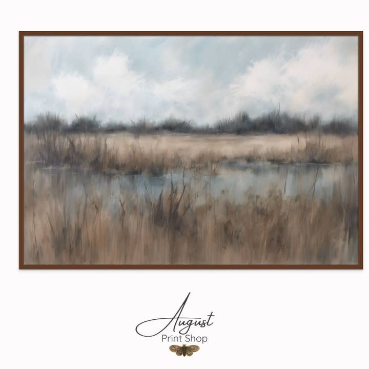 Ravine Taupe Grey Beige Layered Minimalist Art Print for wholesale by August Print Shop