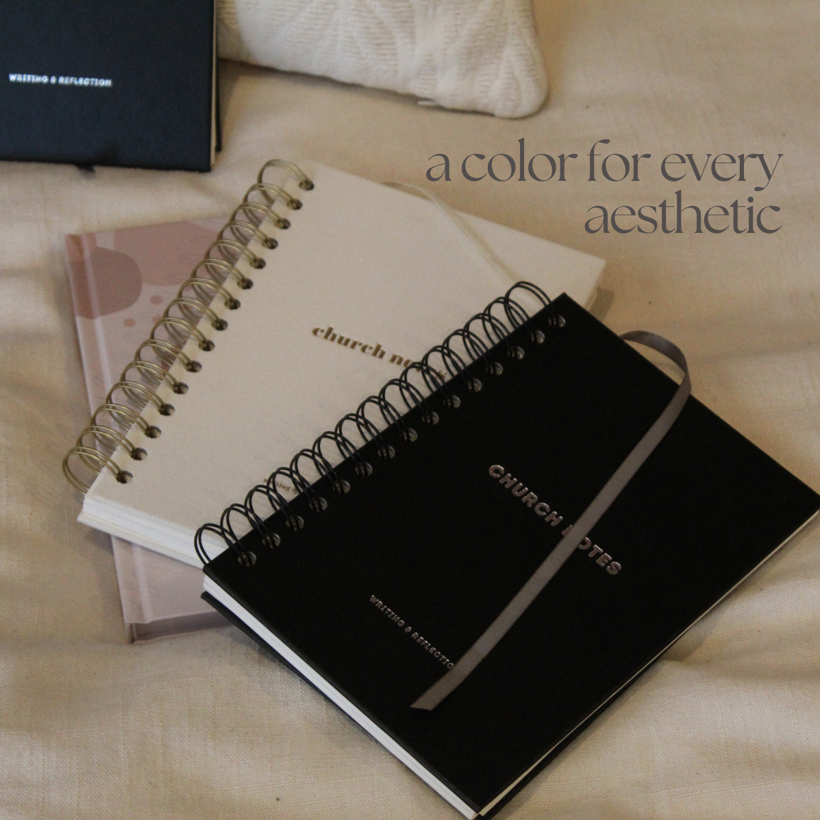 Steadfast and Sustained - Wholesale Journal/Diary - Church Notes Journal- White Spiral Linen- Christian Notebook14