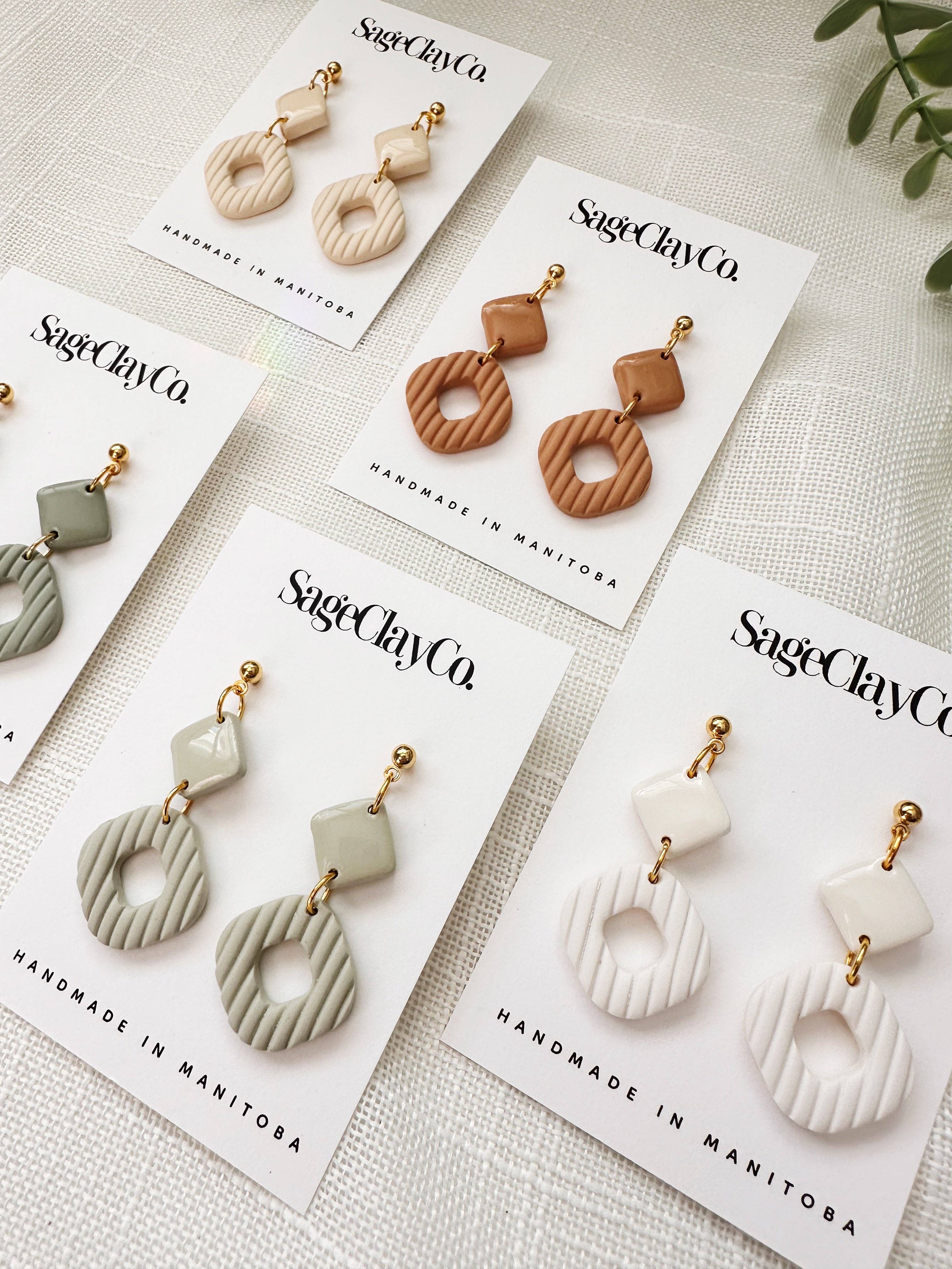 SageClayCo - Wholesale Dangle Earrings - Shannon | Earth Tones Collection6