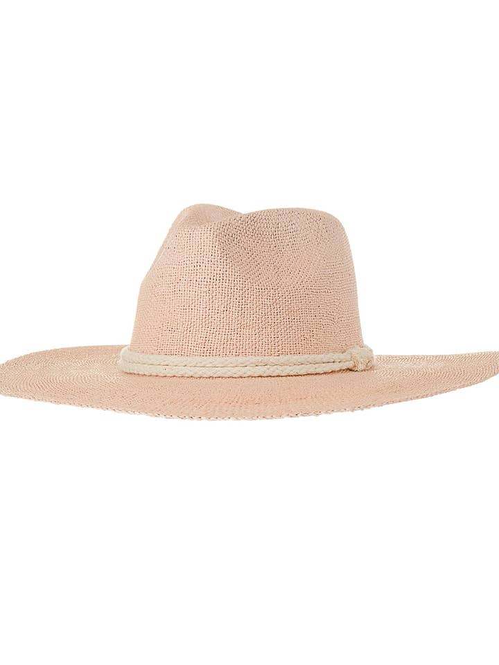 Straw Panama Hat with rope trim for wholesale by Marcus Adler