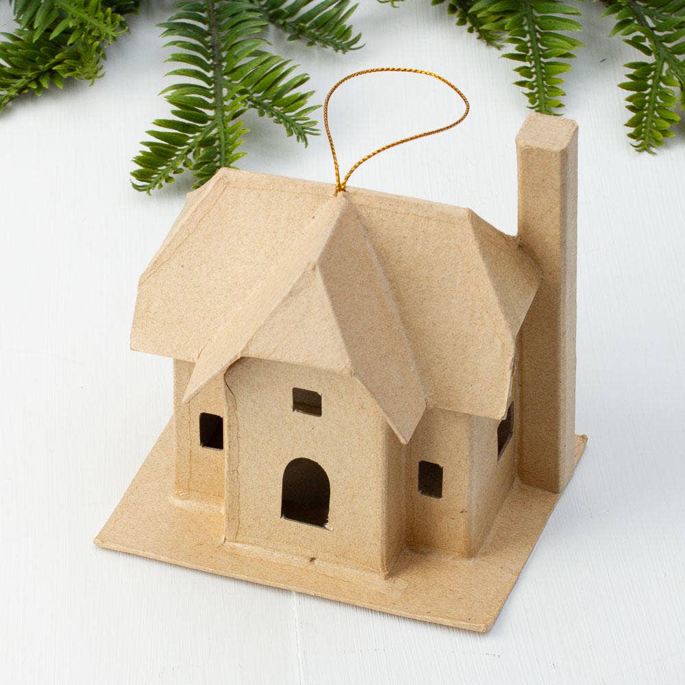Factory Direct Craft - Wholesale Ornament - Premade Paper Mache House Ornament>Select Saltbox or Cottage1