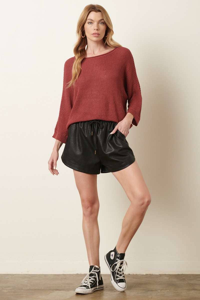 mittoshop - Wholesale Shorts - Women's - H70482-LEATHER SHORTS7