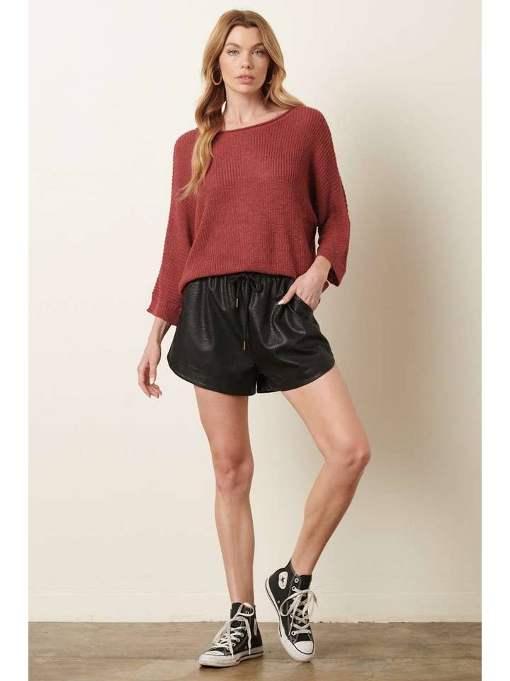 mittoshop - Wholesale Shorts - Women's - H70482-LEATHER SHORTS7