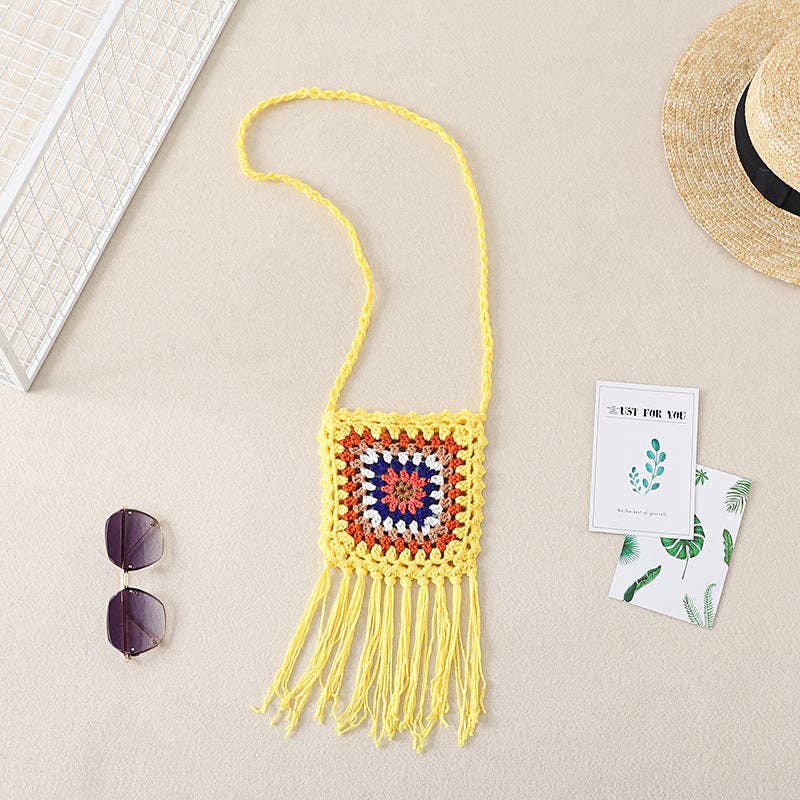 ShieldChic - Wholesale Crossbody Bag - Women's - Crochet Granny Square Bag Hand-Hooked Cotton Bag7