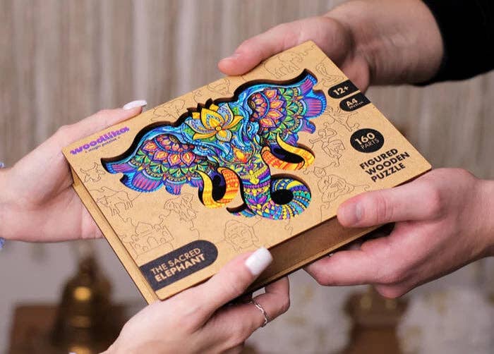 Woodlika - Wholesale Puzzle - Kids - Sacred Elephant Jigsaw Puzzle | Magic Animals4