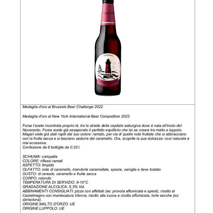 Metina SAS - Wholesale Beer - Vienna Theresianer beer 33 cl.3