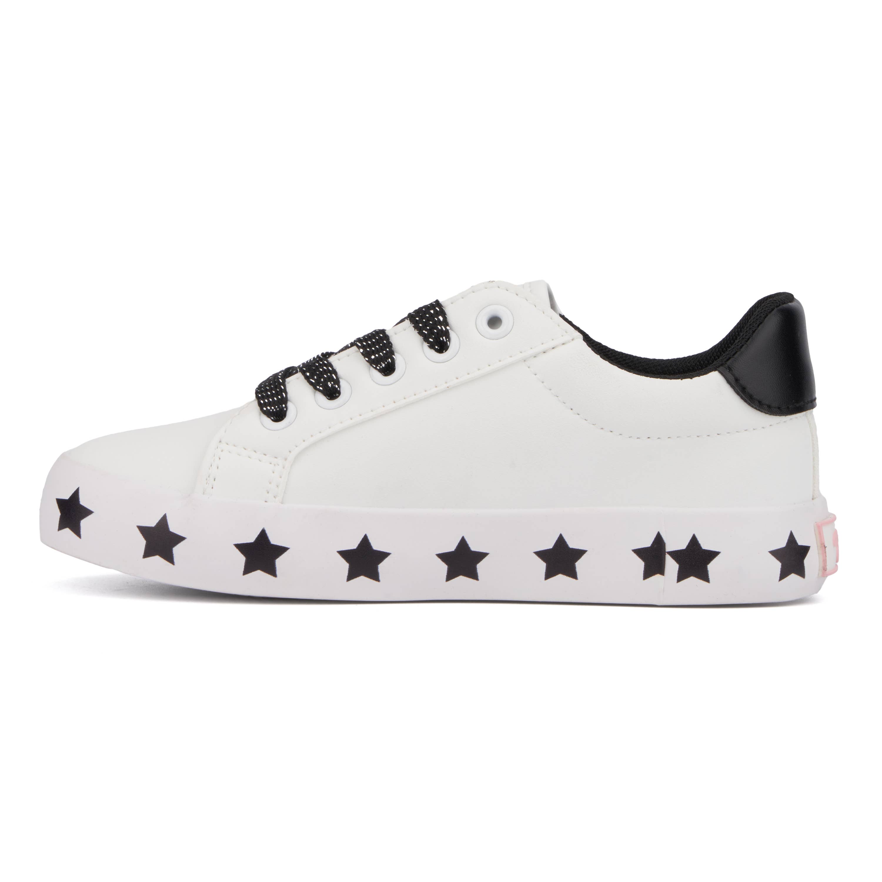 WHITE Olivia Miller Girl's Super Starr Low Top Sneakers for wholesale on Faire1