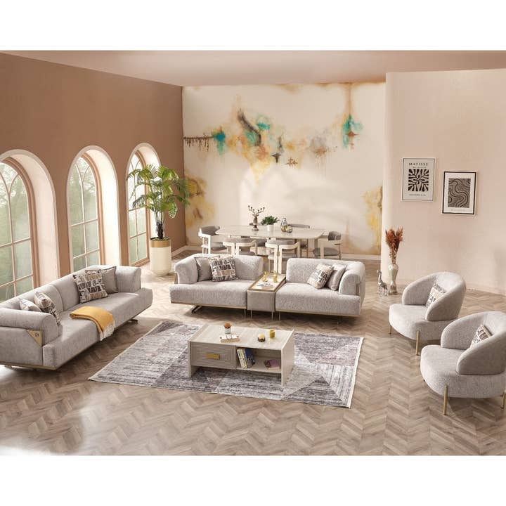 Urla Stationary Module Sofa Cream for wholesale on Faire9