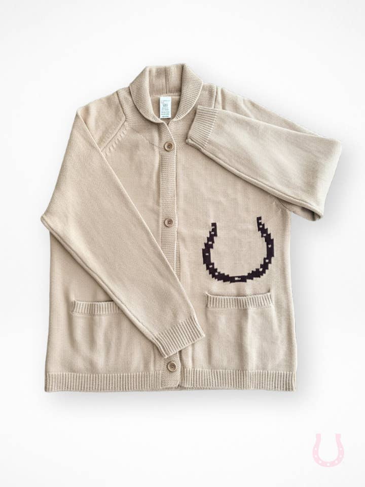 Bridle Up Hope Shop – Großhandel Strickjacke – Damen – Equine Embrace Jacquard-Strickjacke1