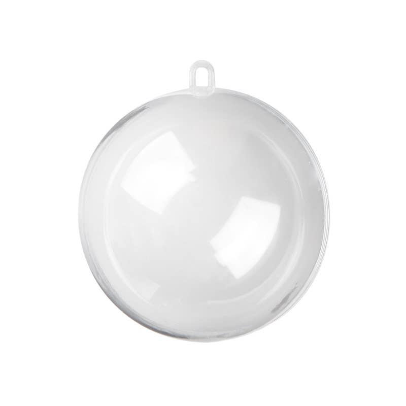 Factory Direct Craft - Vendita all'ingrosso Set di decorazioni  - Palla Ornamentale Riempibile in Acrilico Trasparente da 100 mm (3,93 pollici)2